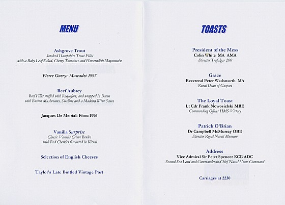 Menu detail