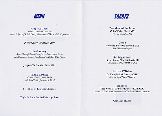 Menu detail